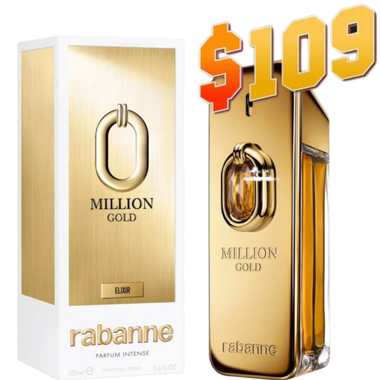 NEW 2025  Rabanne Million Gold Elixir Parfum Intense 3.4 OZ SHIP FROM EUROPE