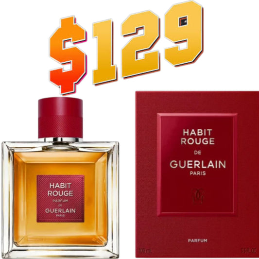 🔥GÜERLAIN HABÏT ROUGE PARFUM EDP 100 ML/3.4 oz  NIB SHIP FROM FRANCE