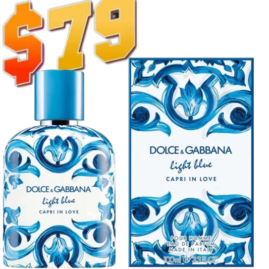 Dolce & Gabbana Light Blue Capri In Love Pour Homme Eau De Parfum For Men 1.7 oz